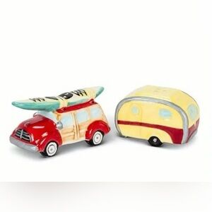 Colorful Toy Car and Camper Set